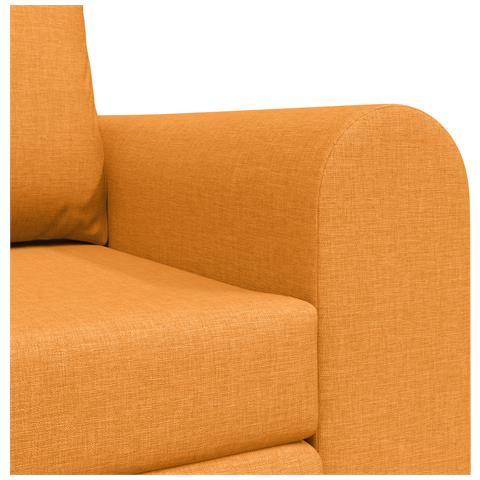 Divano Letto 2-in-1 Giallo Scuro 148x71x83 cm Tessuto - Foto 9