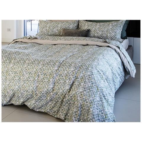 Copripiumino Doubleface In 100% Cotone Modello Les Uniques Dis. 2503 Matrimoniale Verde 138 - Foto 1