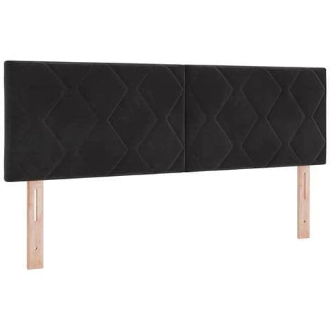 Testiera LED con luci a strisce a LED Nero 144 cm Velluto - Foto 1