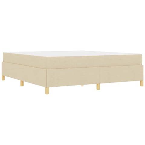 Letto a molle Crema e Beige e Bianco 180 x 200 cm Tessuto - Foto 9