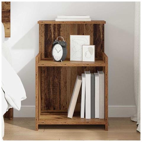 Armadietto per letto Legno antico 40 x 35 x 60 cm Truciolare - Foto 2