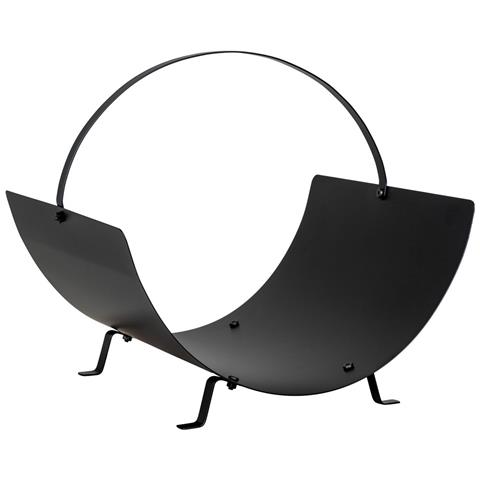 Portalegna Tires - Nero - Metallo - 40x35x33,5 Cm - Foto 1