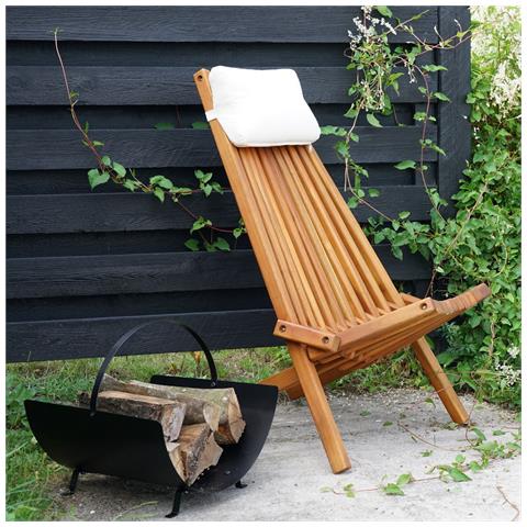 Portalegna Tires - Nero - Metallo - 40x35x33,5 Cm - Foto 2