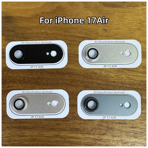 Protezione Obiettivo Fotocamera In Metallo Argento Compatibile Con Iphone 17 Pro - Vetro Temperato, Antigraffio - Foto 2