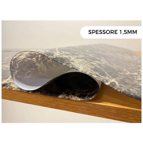 Tovaglia Antimacchia Plastificata Pvc Proteggi Tavolo Crystal Marmo 100x200 D12 - Foto 2