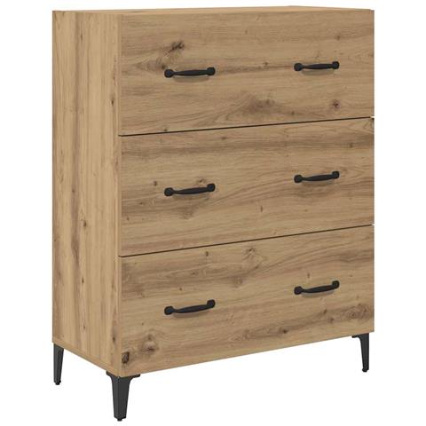 Credenza con cassetto Rovere artigianale 69,5 x 34 x 90 cm - Foto 1