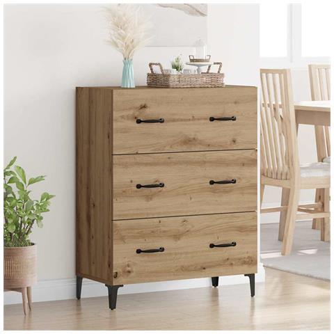 Credenza con cassetto Rovere artigianale 69,5 x 34 x 90 cm - Foto 2