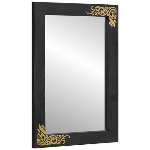Specchio da bagno con specchio Nero e Argento 70 x 50 x 2,5 cm - Foto 1