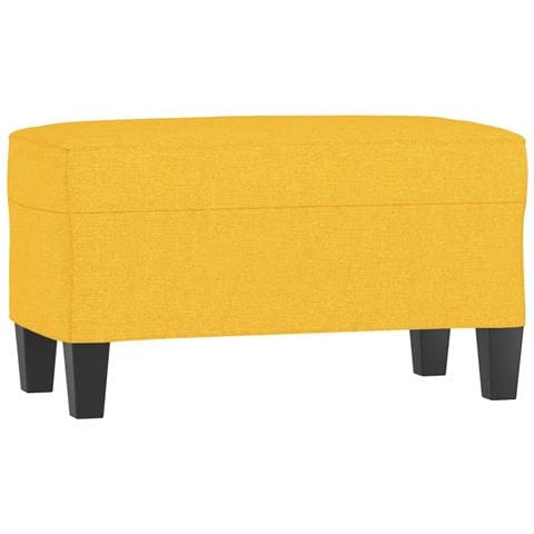 Panca Giallo Chiaro 70x35x41 cm in Tessuto - Foto 1