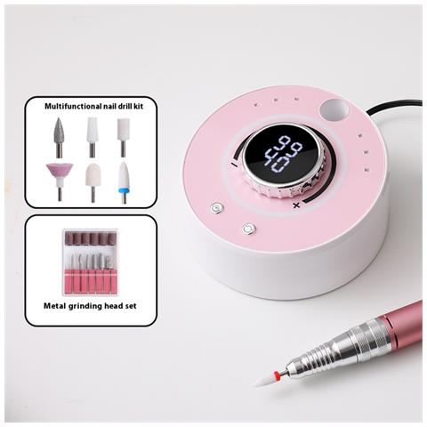Smart Nail Grinder: Lima Elettrica Per Unghie Con Velocità Regolabile E 12 Punte Pink - Foto 2