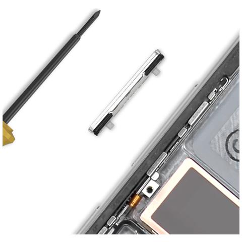 Pulsante Volume Sostitutivo Galaxy S25 Ultra Original Service Pack, Argento - Foto 4