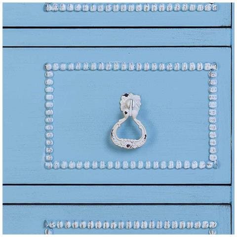 Cassettiera In Legno Laccato Blu 56x36x119h Cm - Foto 8