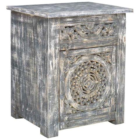 Comodino In Legno Con Finitura Artigianale, Dimensioni 60x40x70 Cm. - Foto 1