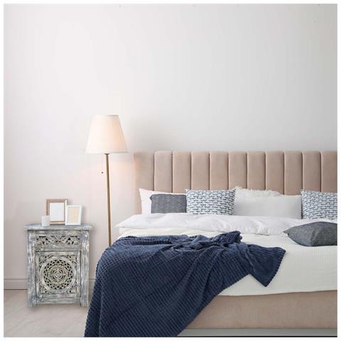 Comodino In Legno Con Finitura Artigianale, Dimensioni 60x40x70 Cm. - Foto 2