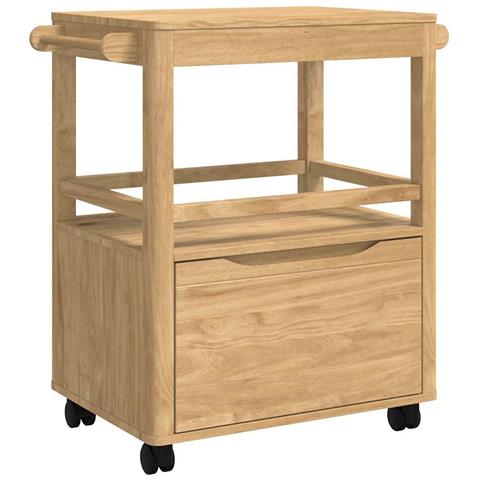 Carrello da Cucina FLORO Marrone cerato 72,5 x 45 x 80 cm - Foto 1