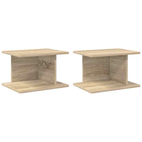 Comodino 2 pcs Rovere Sonoma 40 x 30 x 25 cm Legno multistrato - Foto 1