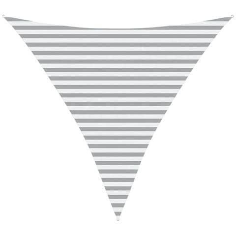 Vela da ombra solare Grigio chiaro e bianco 3,6 x 3,6 x 3,6 m - Foto 1