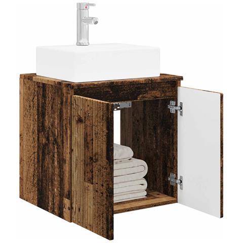 Mobile Lavabo da Parete Legno antico 49,5 x 41 x 62,5 cm - Foto 2