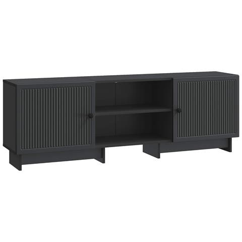 Mobile TV Nero 150 x 31 x 50 cm Legno ingegnerizzato - Foto 1