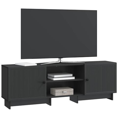 Mobile TV Nero 150 x 31 x 50 cm Legno ingegnerizzato - Foto 2