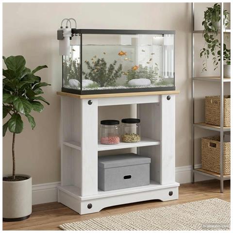 Supporto per Acquario CORONA Bianco e marrone 60 x 30 x 60 cm - Foto 2