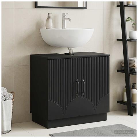 Armadio per Lavabo da Bagno HOORN Nero 59,5 x 31,5 x 56 cm - Foto 2