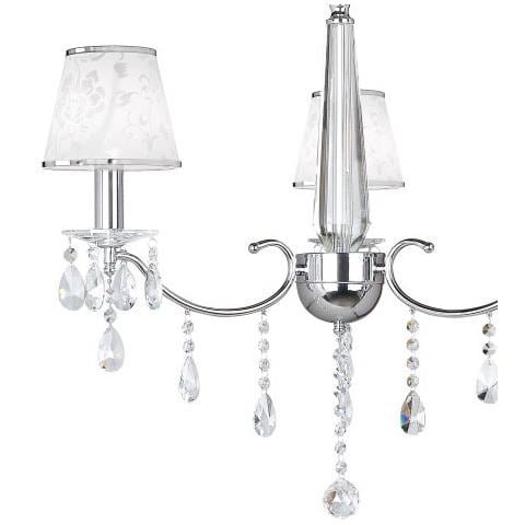 I-BOEME / 3 - Lampadario cromato con bracci decorati da cristalli 40 watt E14 - Foto 2