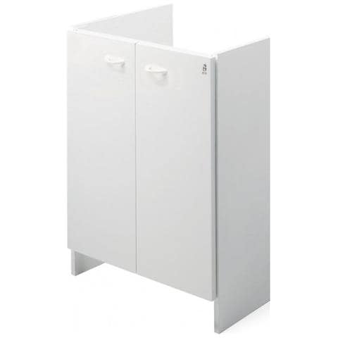 Mobile Per Lavatoio Lago   Con Asse In Legno - 75 Cm Bianco A Magazzino - Foto 3