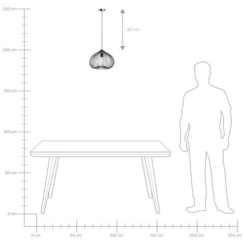 Lampadario Moderno Di Design In Metallo Nero Tordino - Foto 28