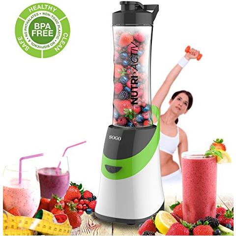 Ss-5515-g - Macchina Per Fare Frullati Nutri Activ, 350 w, Include Brocca Portatile, Priva Di Bpa, 0,6 Litri, Colore: Verde - Foto 1