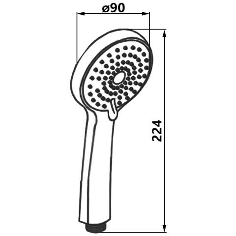 Nero Opaco Soffione Doccia Multifunzione Universale Bagno Maniglia Sostituzione - Foto 2