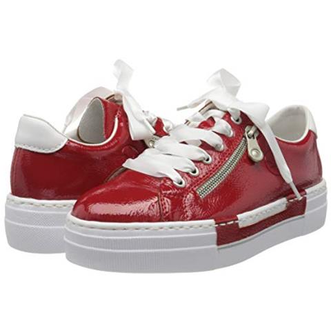 Primavera / Estate N49c2, Scarpe Da Ginnastica Basse Donna, Rosso (fiamma / Bianco / 33 33), 40 Ue - Foto 2