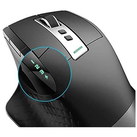 Mouse MT750S Ottico 4 Tasti 3200 DPI Colore Nero e Argento - Foto 2