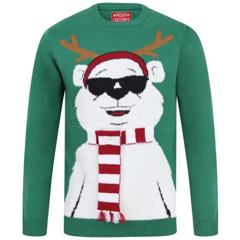 CSTORE - Buon Natale Maglione Natalizio Orso Con Occhiali Green Man - ePRICE