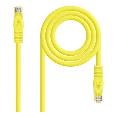 10.20.1800-Y - Cavo di rete Ethernet RJ45 LSZH Cat. 6A UTP, AWG24, rame 100%, non-allogeno, giallo, tubo da 0.5 mts - Foto 1