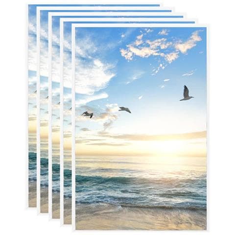 Cornici Foto Collage 5 Pz Parete O Tavolo Bianche 13x18cm Mdf - Foto 1