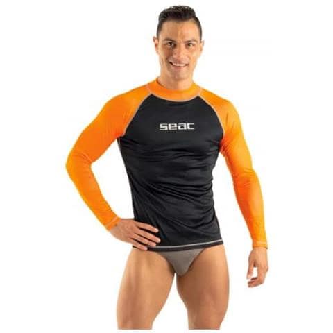 Seac T-sun Long Uomo Xxl Nero / arancione - Foto 1