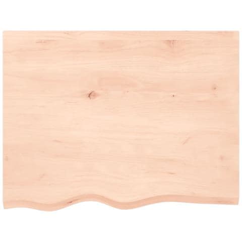 Piano Bagno 80x60x (2-4) cm in Legno Massello Non Trattato - Foto 2