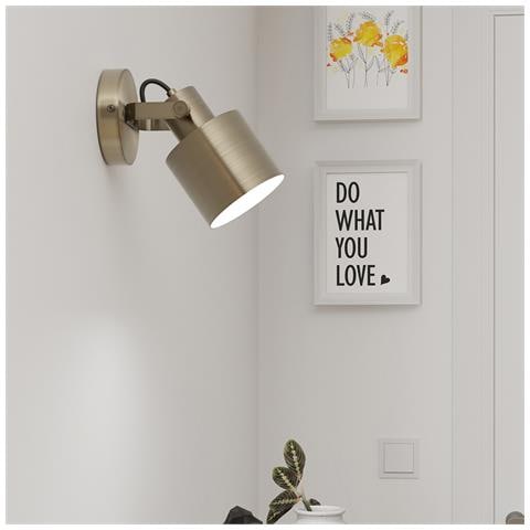 Applique/spot Moderna Sud 1 Luce Acciaio Oro E Bianco - Foto 1