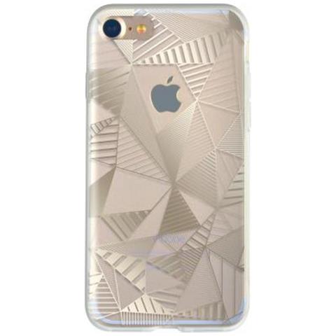 Cover Per Iphone Se 2020/8/7 Grafica Triangolare Semirigida, Oro - Foto 1