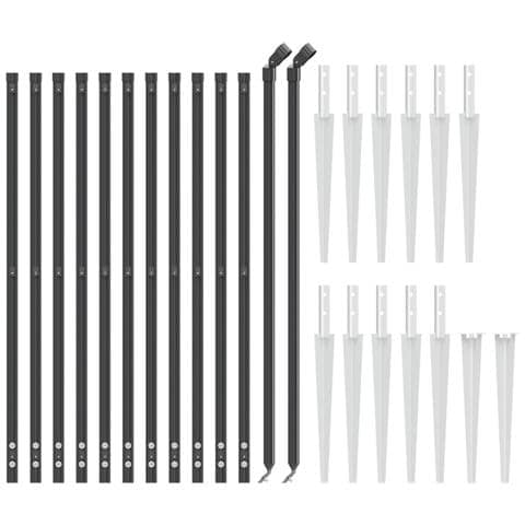 Recinzione Metallica Con Picchetti Ancoraggio Antracite 1,1x25m - Foto 2