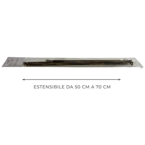 Bacchette Tende A Pressione Bastone Tenda Estensibile Astina Con Molla 50-70 Nero-oro - Foto 5