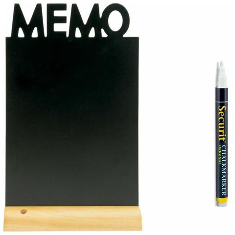 Lavagna Securit Memo Con Supporto 34,5 X 21 X 6 Cm - Foto 2