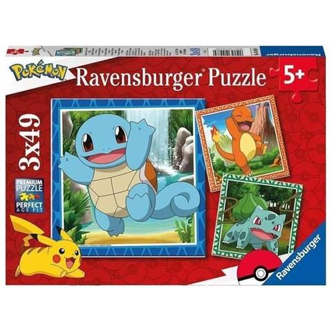 Set Di 3 Puzzle Ravensburger 05586 Bulbasaur, Charmander & Squirtle 147 Pezzi - Foto 1