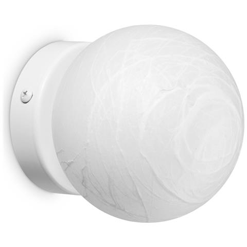 Applique Da Parete Contemporaneo Carta Metallo Bianco 1 Luce G9 15w 3000k Ip20 - Foto 1