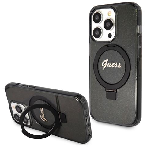 Cover Per Iphone 15 Pro Tpu Ring Stand, Nero - Foto 2