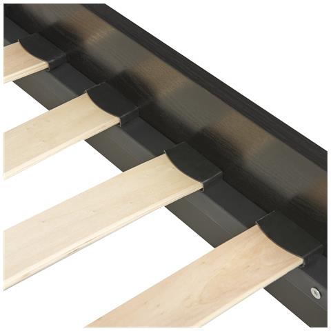 Letto Matrimoniale Legno Nero 180 X 200 Cm Monpazier - Foto 2