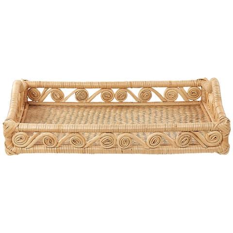 Vassoio Rattan Chiaro 51 X 39 Cm Calayan - Foto 2