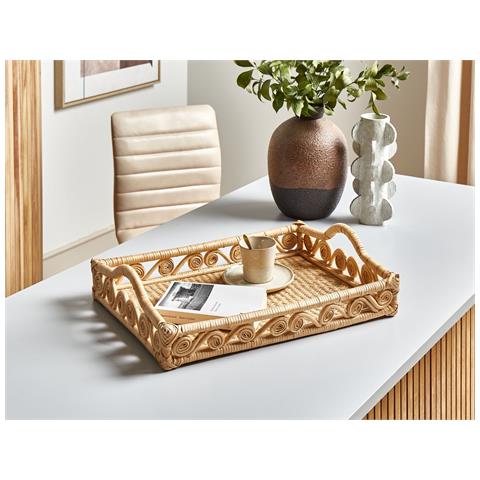 Vassoio Rattan Chiaro 51 X 39 Cm Calayan - Foto 1
