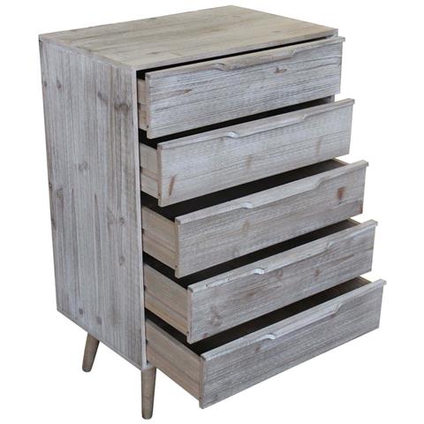 Cassettiera Con 5 Cassetti In Legno 60x40xh95 Cm - Foto 2